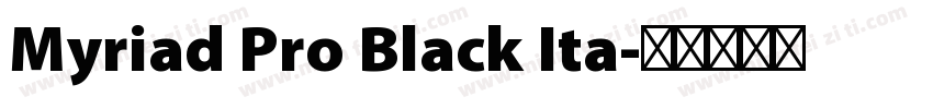 Myriad Pro Black Ita字体转换